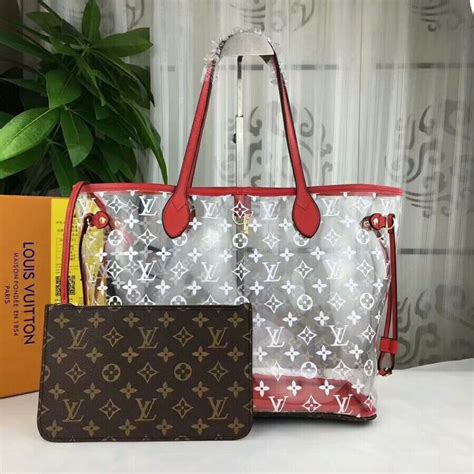 louis vuitton plastic bag|Louis Vuitton clear tote bag.